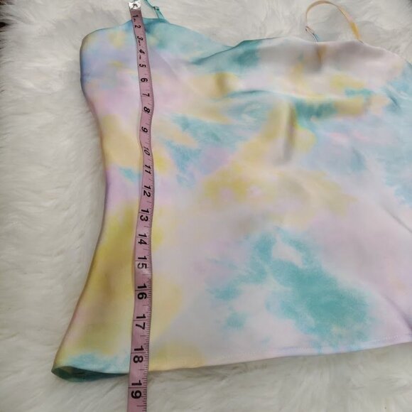 Zara Satin Spaghetti Strapped Twee Festival Retro 90's 2000's Style Top M - Picture 8 of 8